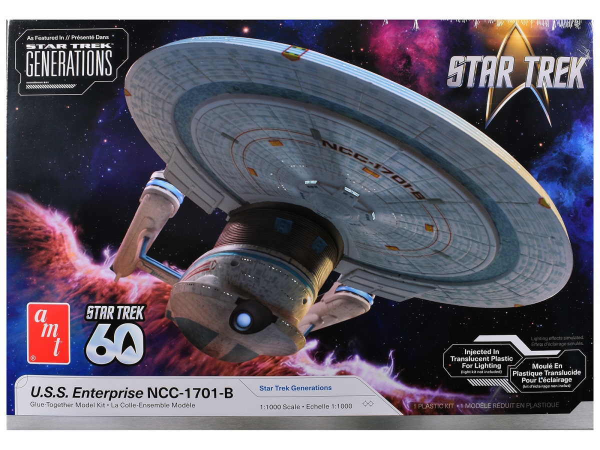 1560M Skill 2 U.S.S. Enterprise NCC-1701-B Space Ship Model Kit with Star Trek Generations 1994 Movie 1-1000 Scale Model