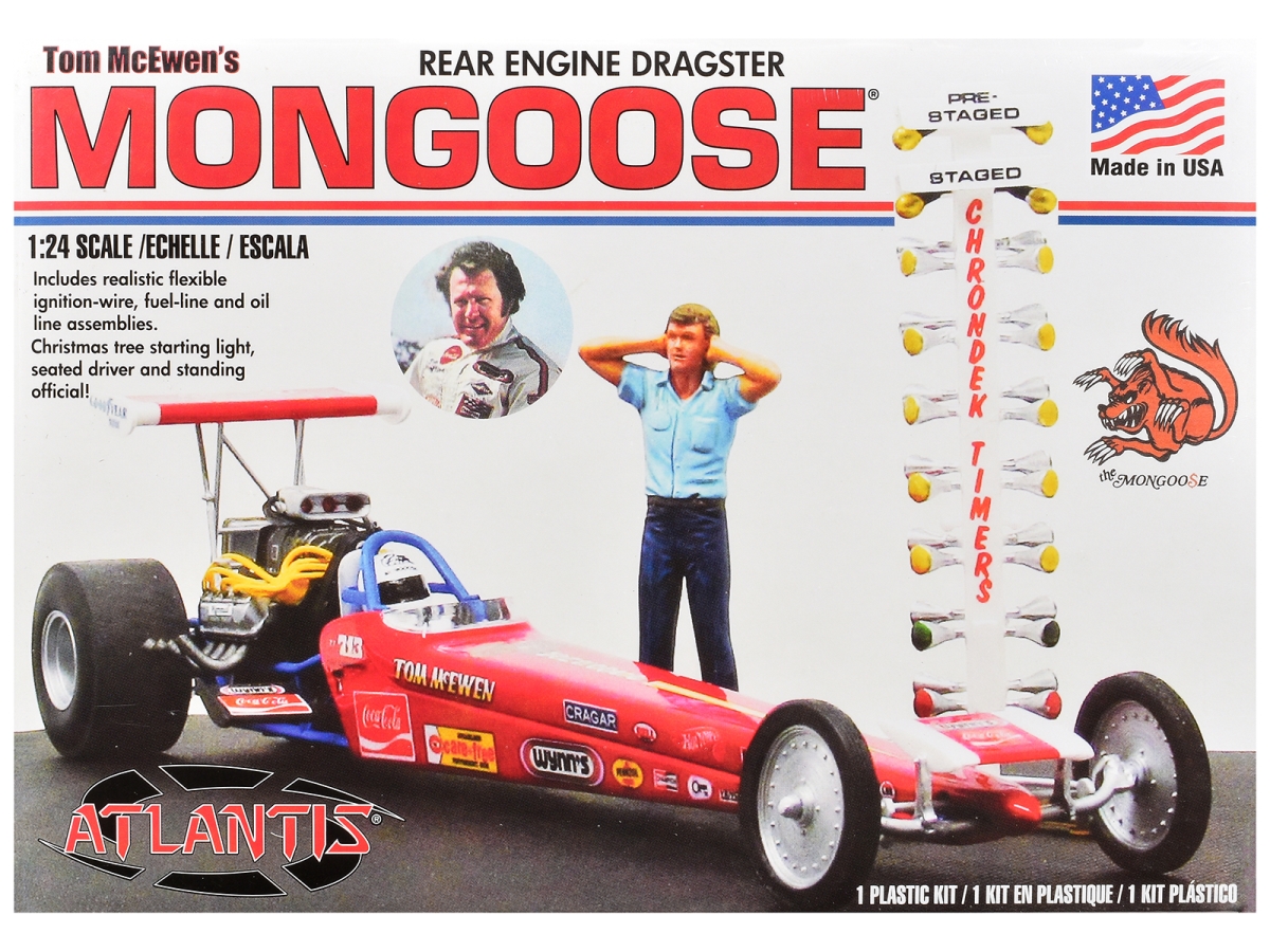 ALM-7529 1-24 Scale Skill 2 Tom McEwens Mongoose Rear Engine Dragster Model Car Kit