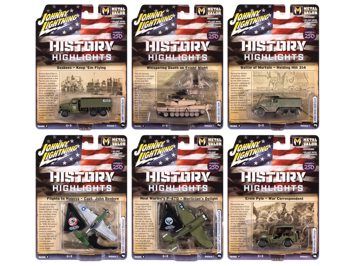 JLML014B Military Set B 2026 Release 1 Limited Edition 1-64 Scale Diecast Model Car - 6 Piece