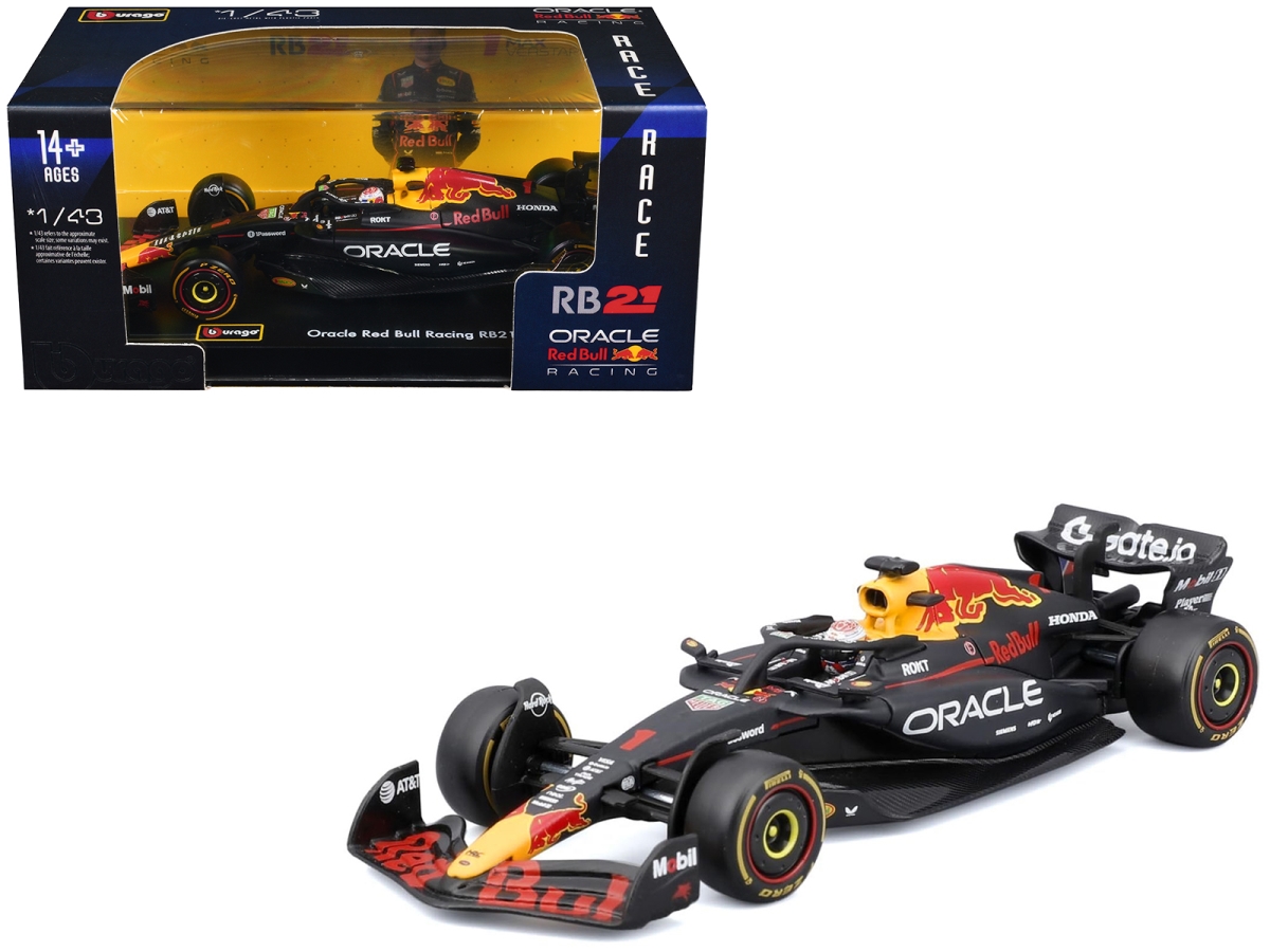 B 38234MV Red Bull Racing RB21 No.1 Max Verstappen Formula One F1 World Championship 2025 with Display Case Race Series 1-43 Scale Diecast Model Car