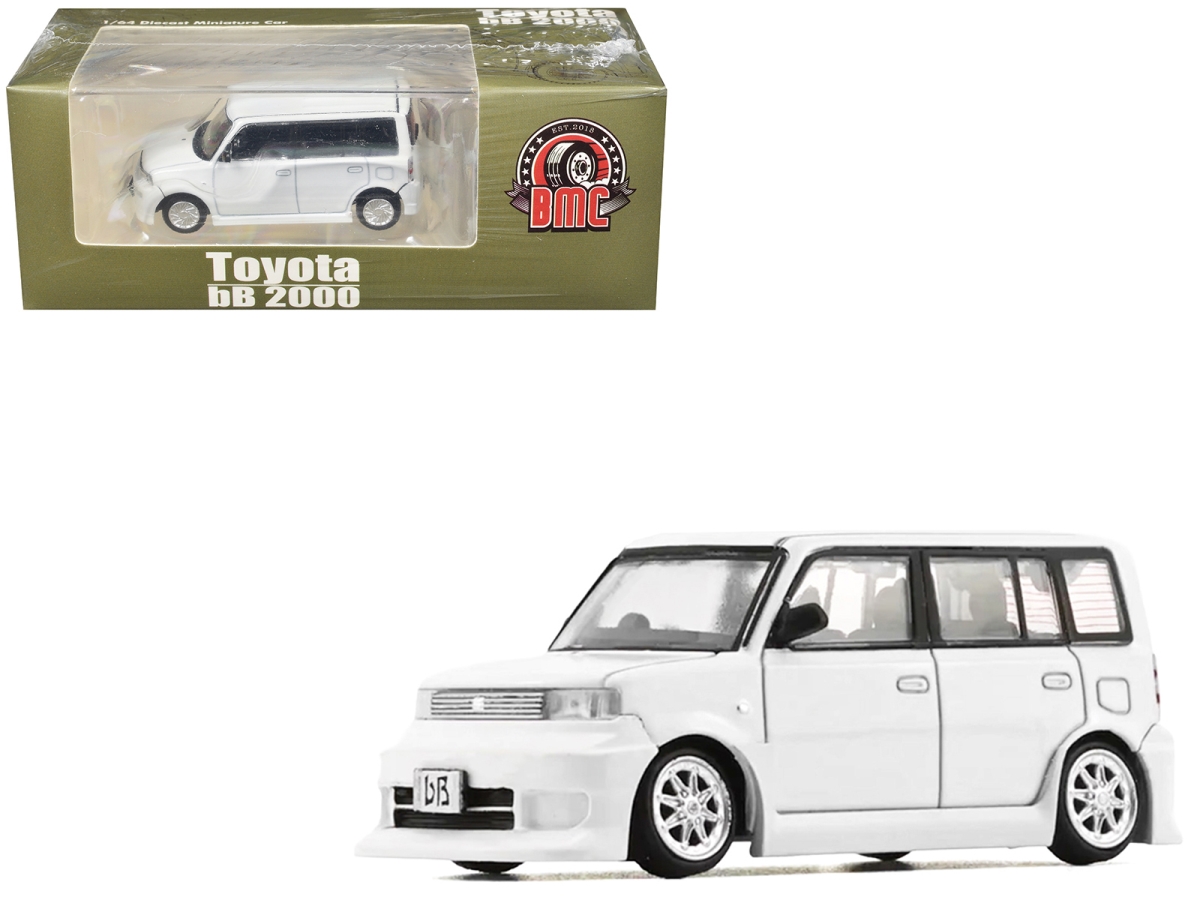 64B0374 Toyota bB 2000 Van White with Extra Accessories 1-64 Scale Diecast Model Car