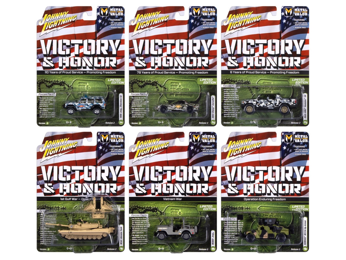 JLML013A Military 2025 Release 2 Limited Edition 1-64 Scale Diecast Model Car - 6 Piece