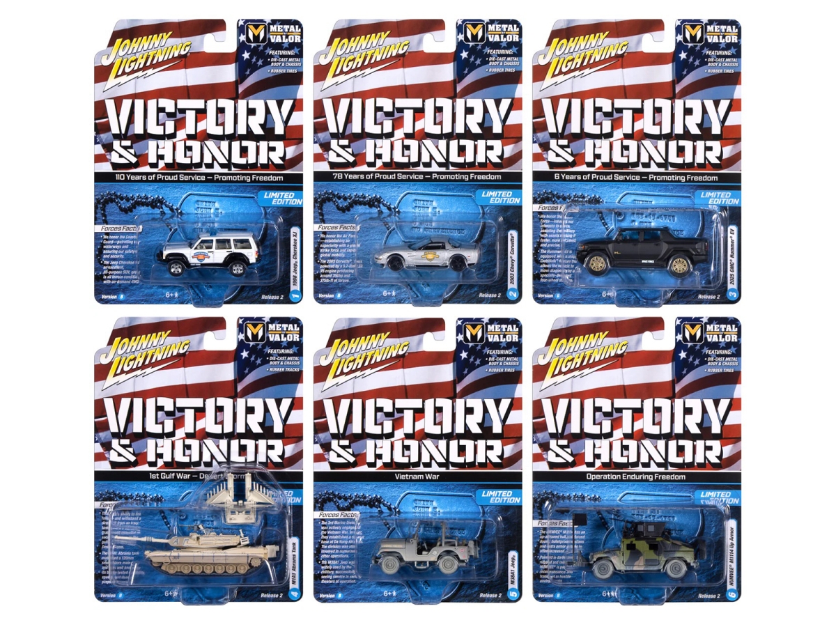 JLML013B Military B 2025 Release 2 Limited Edition 1-64 Scale Diecast Model Car - 6 Piece