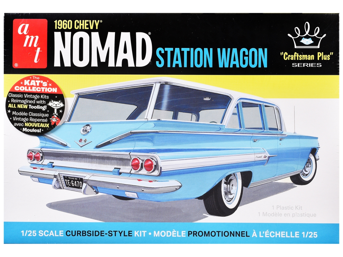1402M Skill 2 1960 Chevrolet Nomad Station Wagon Model Kit with Craftsman Plus Series 1-25 Scale Model Car