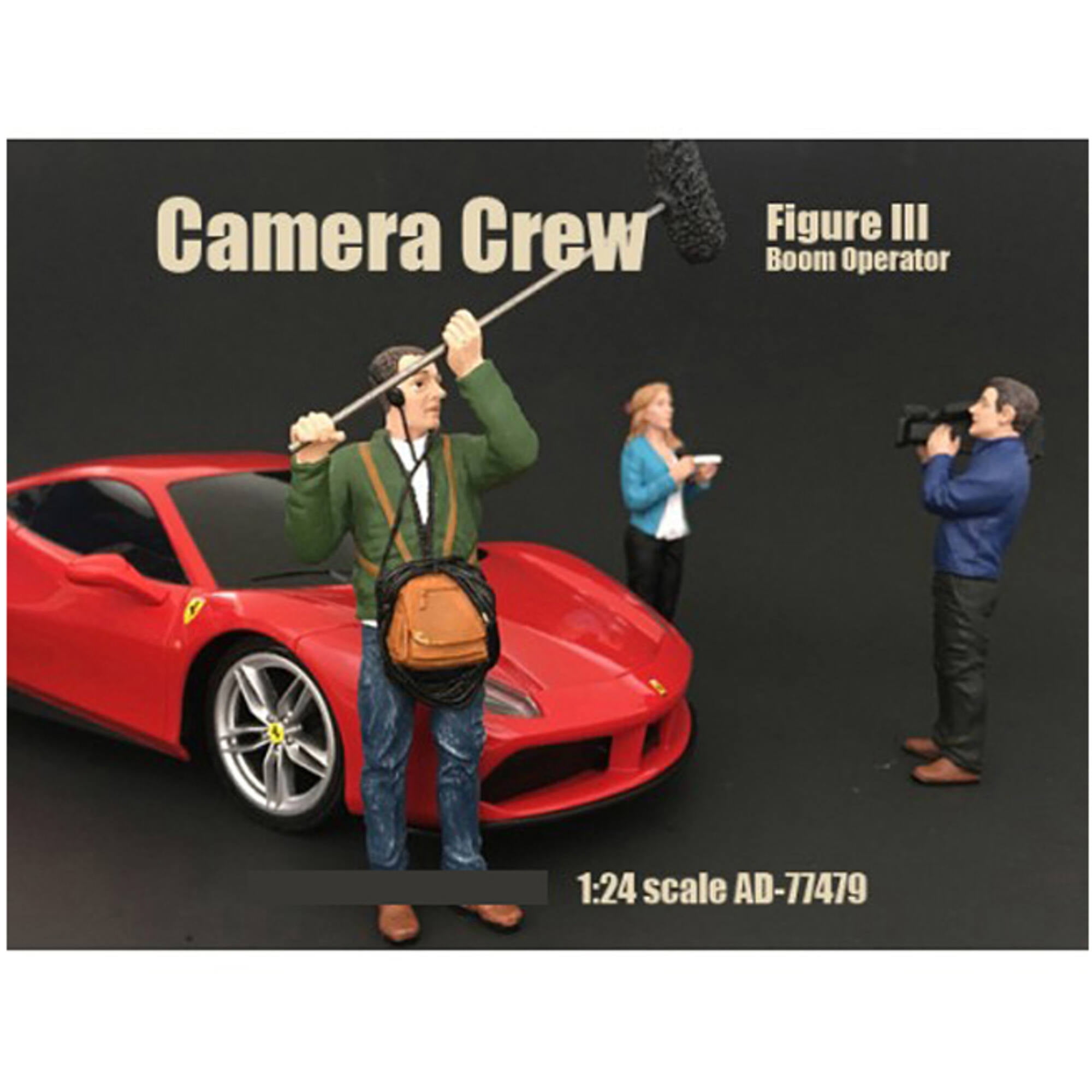 77479 Camera Crew Figure III Boom Operator for 1-24 Scale Models