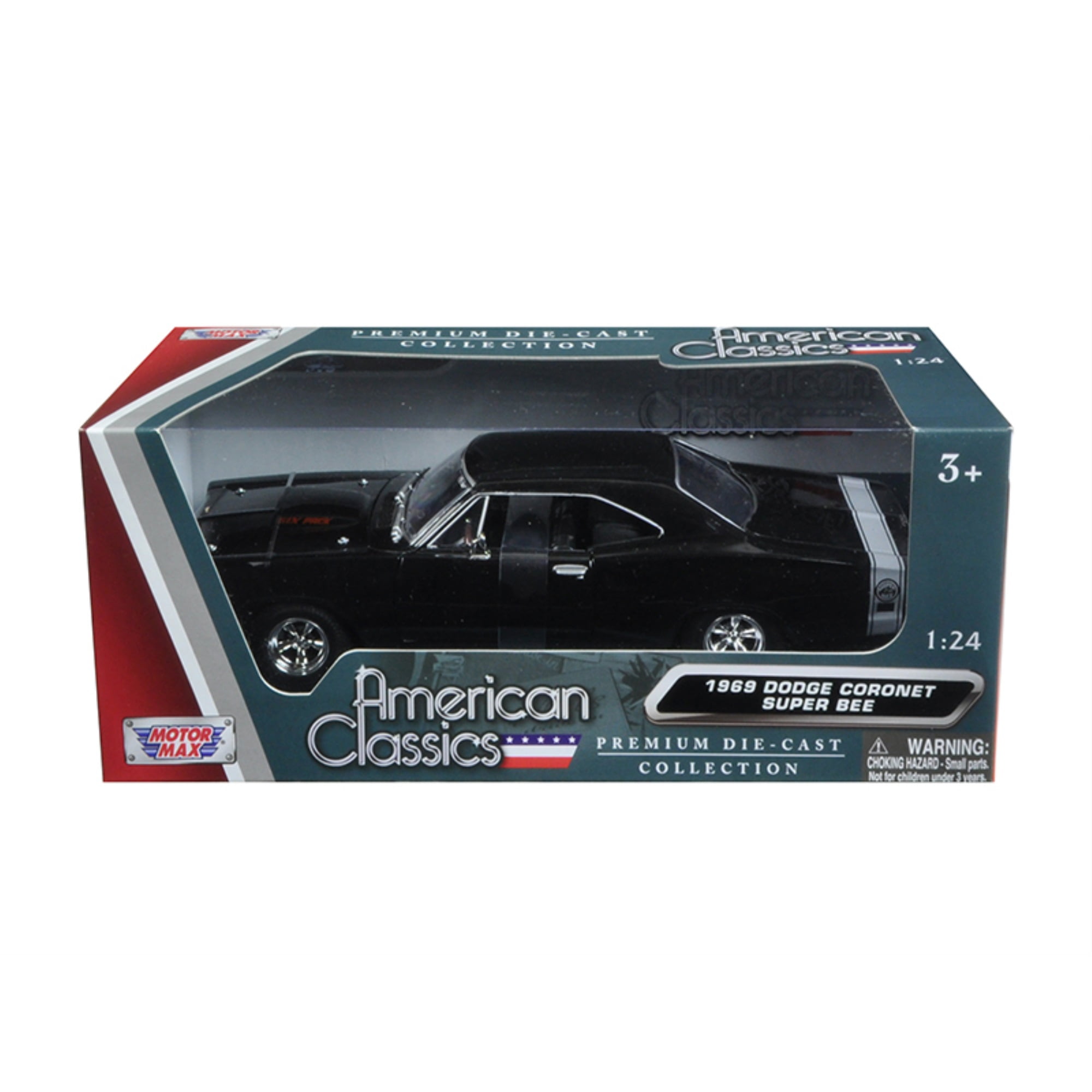 1969 Dodge Coronet Super Bee 1 by 24 Diecast Model Car - Green