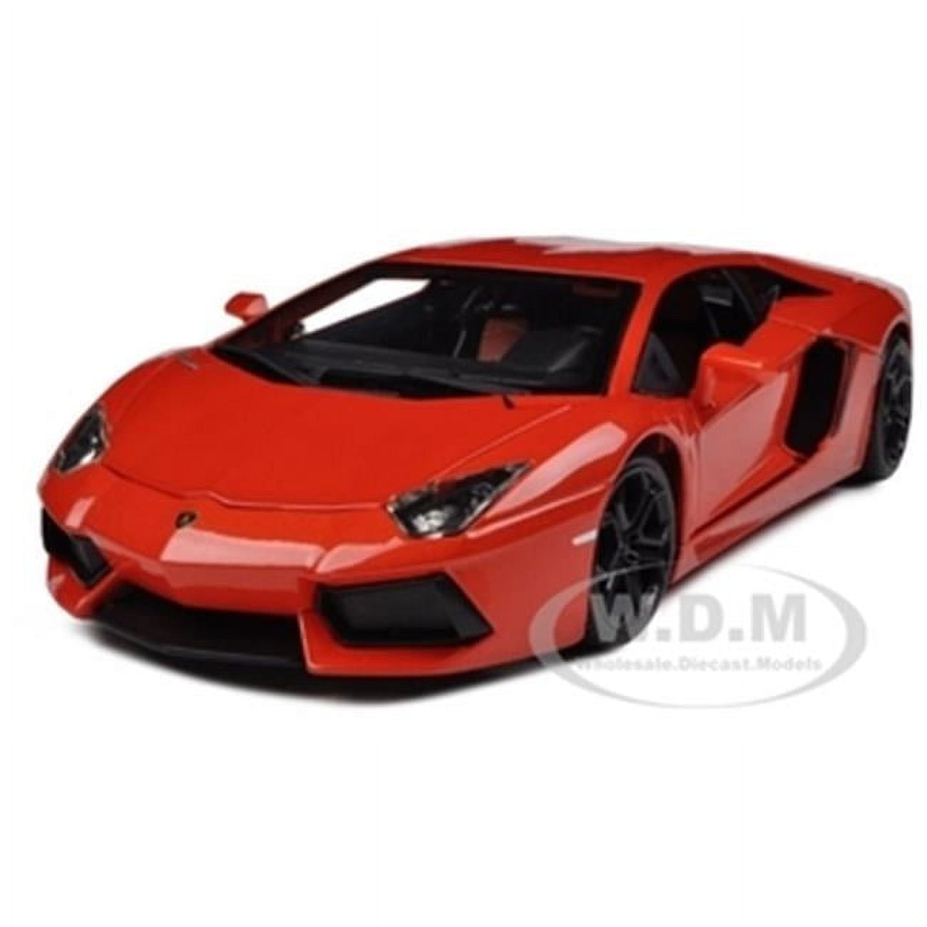 B  1 by 18 2012 Lamborghini Aventador Diecast Model Car, Orange