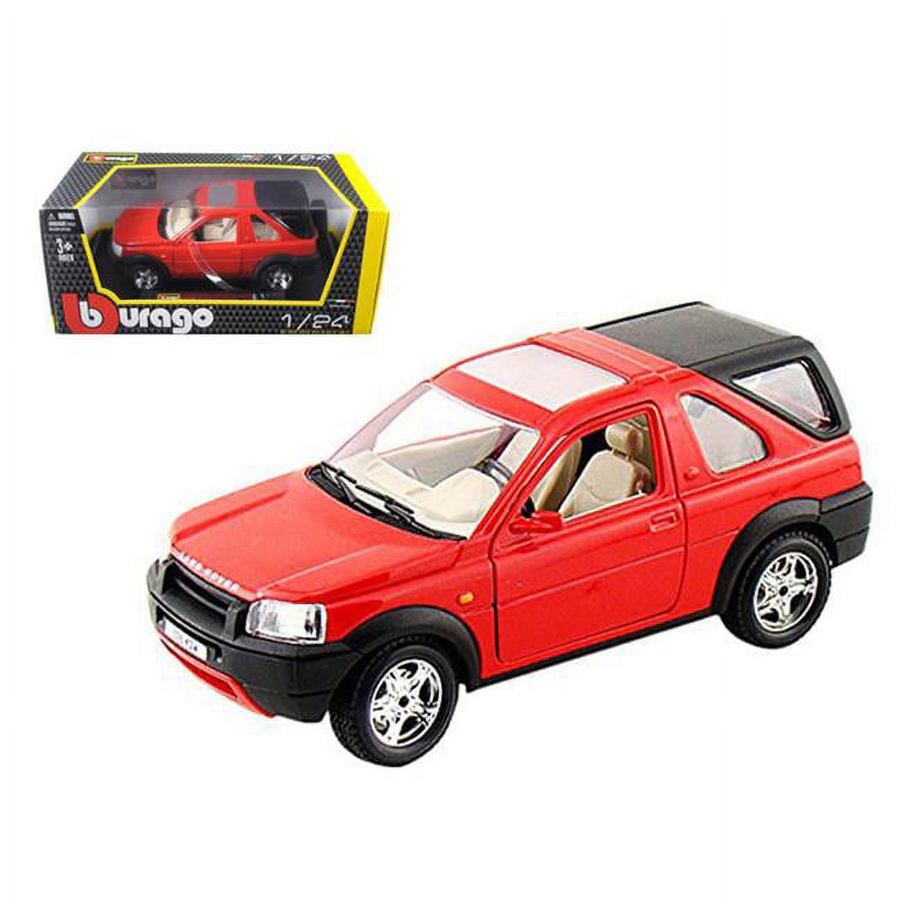 B 22012r 1 by 24 Land Rover Freelander Collectable Diecast Model Car, Red -  Burago