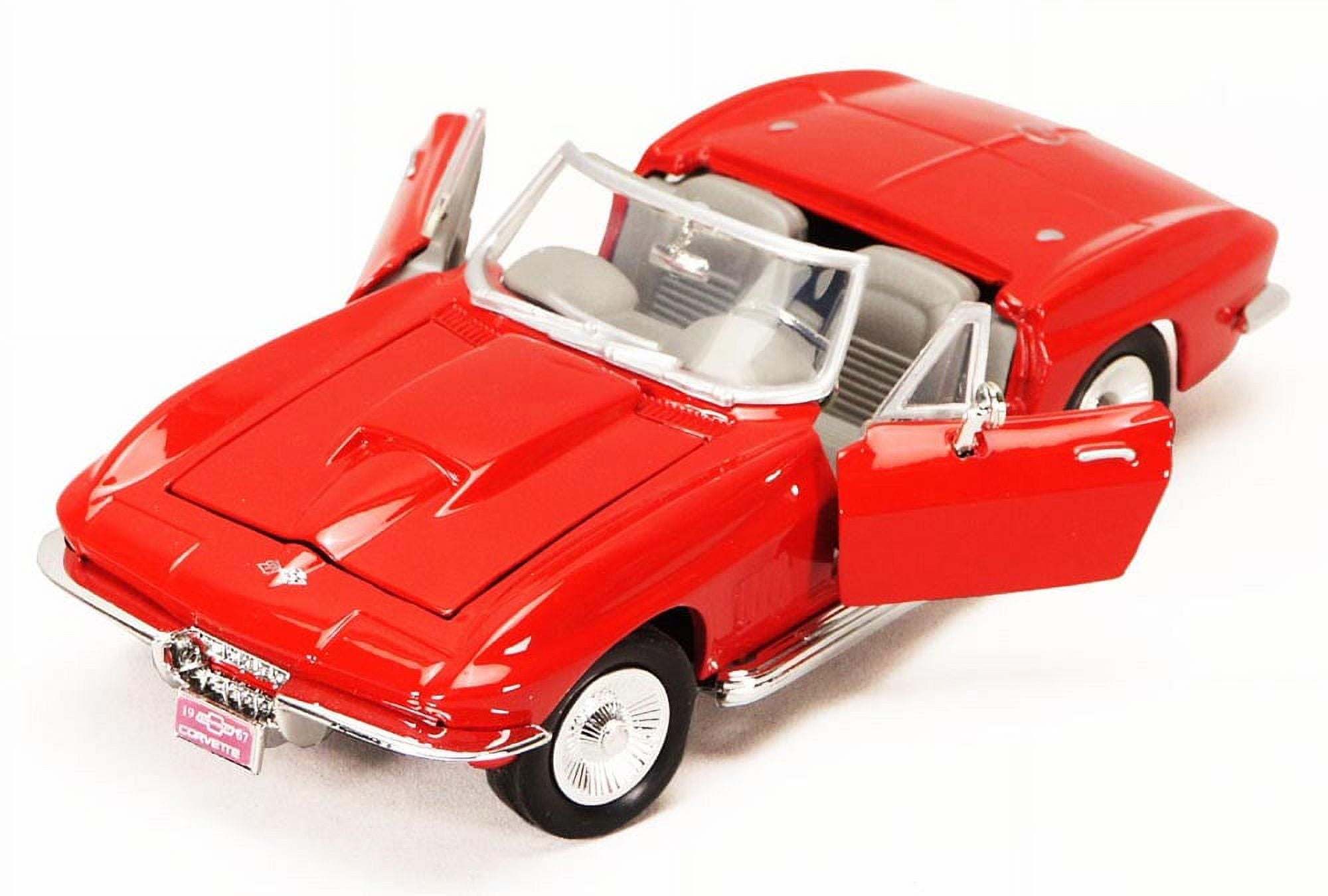 1 by 24 1967 Chevrolet Corvette Convertible Diecast Car Model - Red