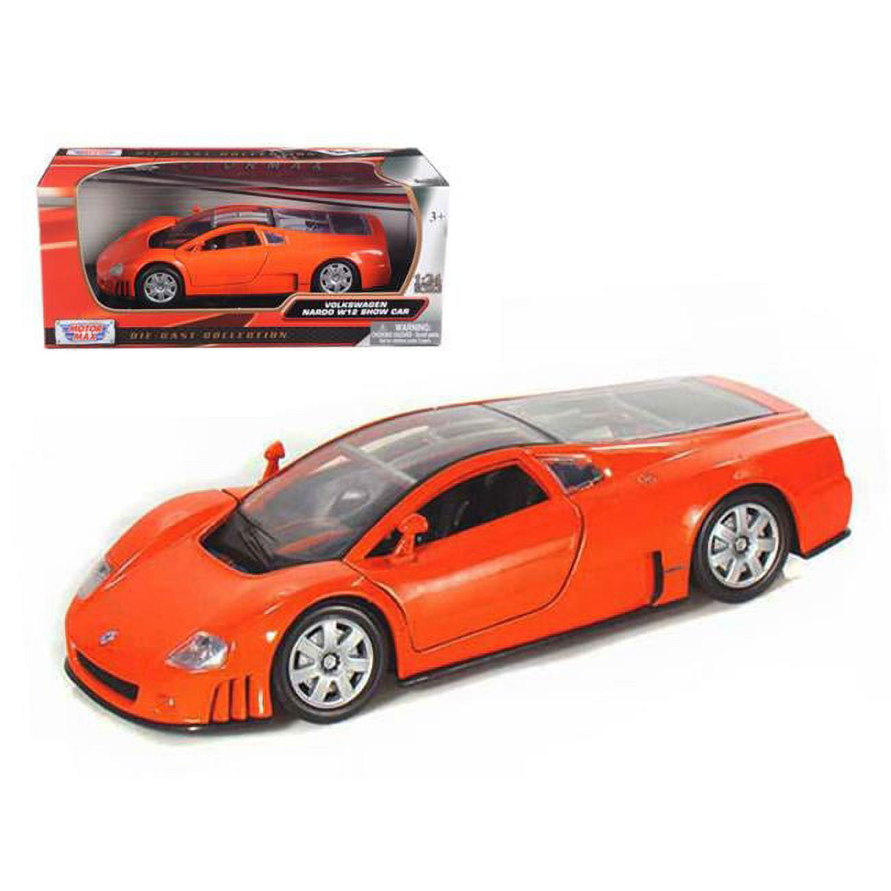 1 by 24 Volkswagen Nardo W12 Diecast Car Model - Orange