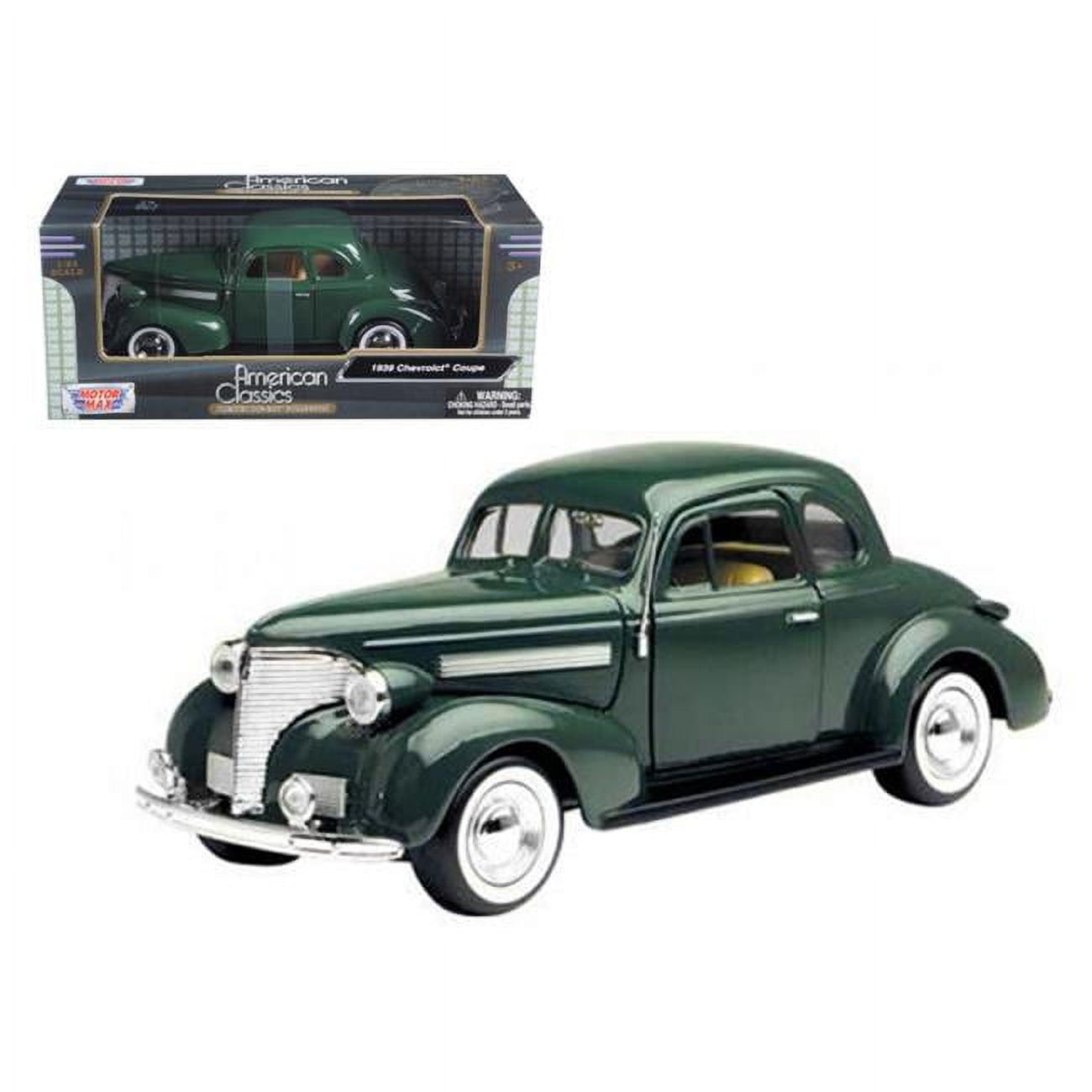 1 by 24 1939 Chevrolet Coupe Diecast Model Car - Green
