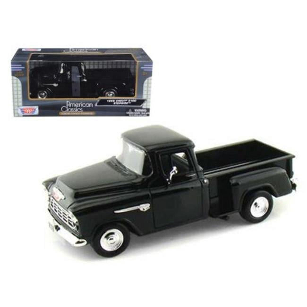 1955 Chevrolet 5100 Stepside Model Pickup Truck, Black