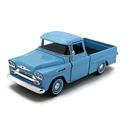 1 by 24 1958 Chevrolet Apache Fleetside Pickup Diecast Car Model, Light Blue