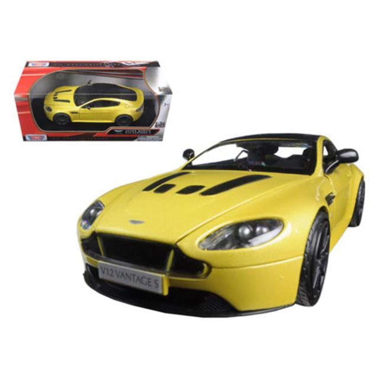 1 by 24 Aston Martin Vantage S V12 Diecast Model Car, Yellow