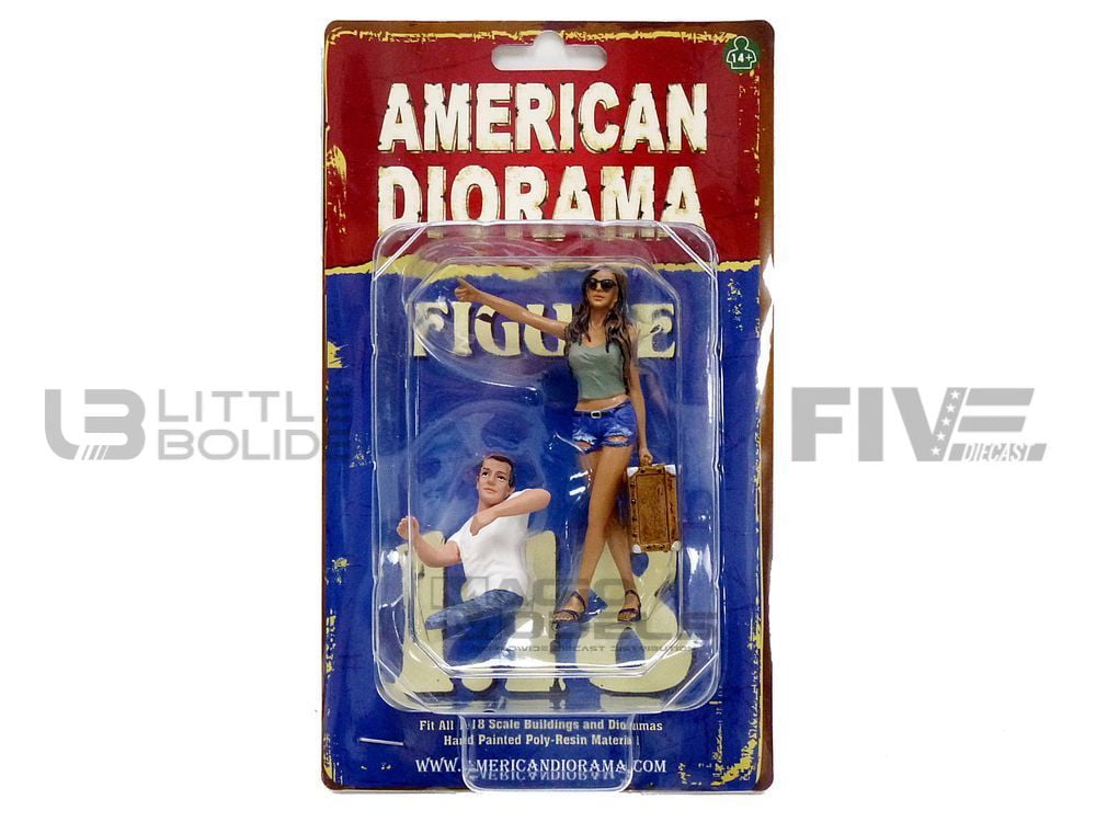 Picture of American Diorama 23896G Hitchhiker Figure Set for 1 isto 18 Scale Diecast Model Cars - 2 Piece