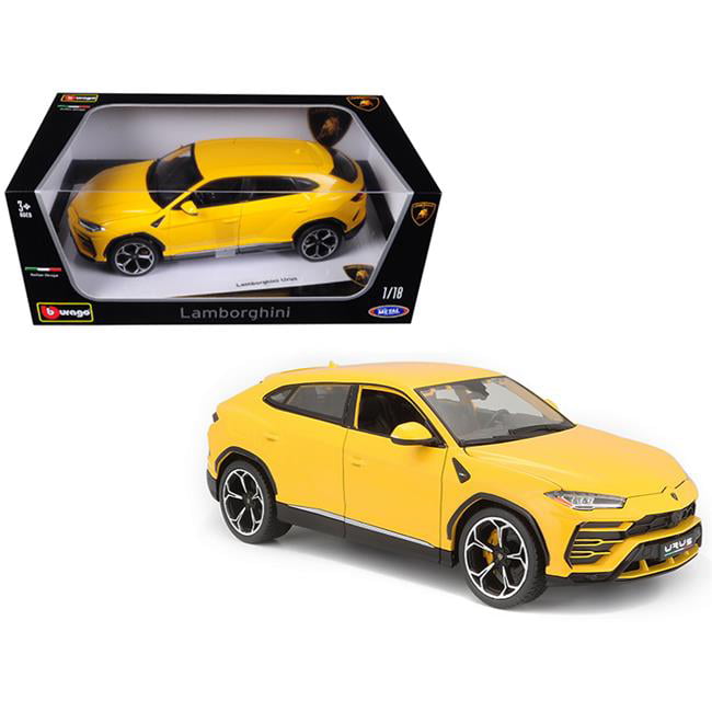 B  1-18 Lamborghini Urus Diecast Model Car, Yellow