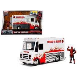 Deadpool Taco Truck with Deadpool Diecast Figure Marvel Series Model Car