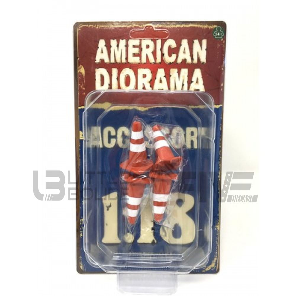 Picture of American Diorama 77520 Traffic Cones Accessory for 1 isto 18 Diecast Model Car, Set of 4