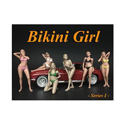 Picture of American Diorama 38265-38266-38267-38268-38269-38270 Bikini Calendar Girls Figure Set for 1 isto 24 Diecast Model Car, 6 Piece