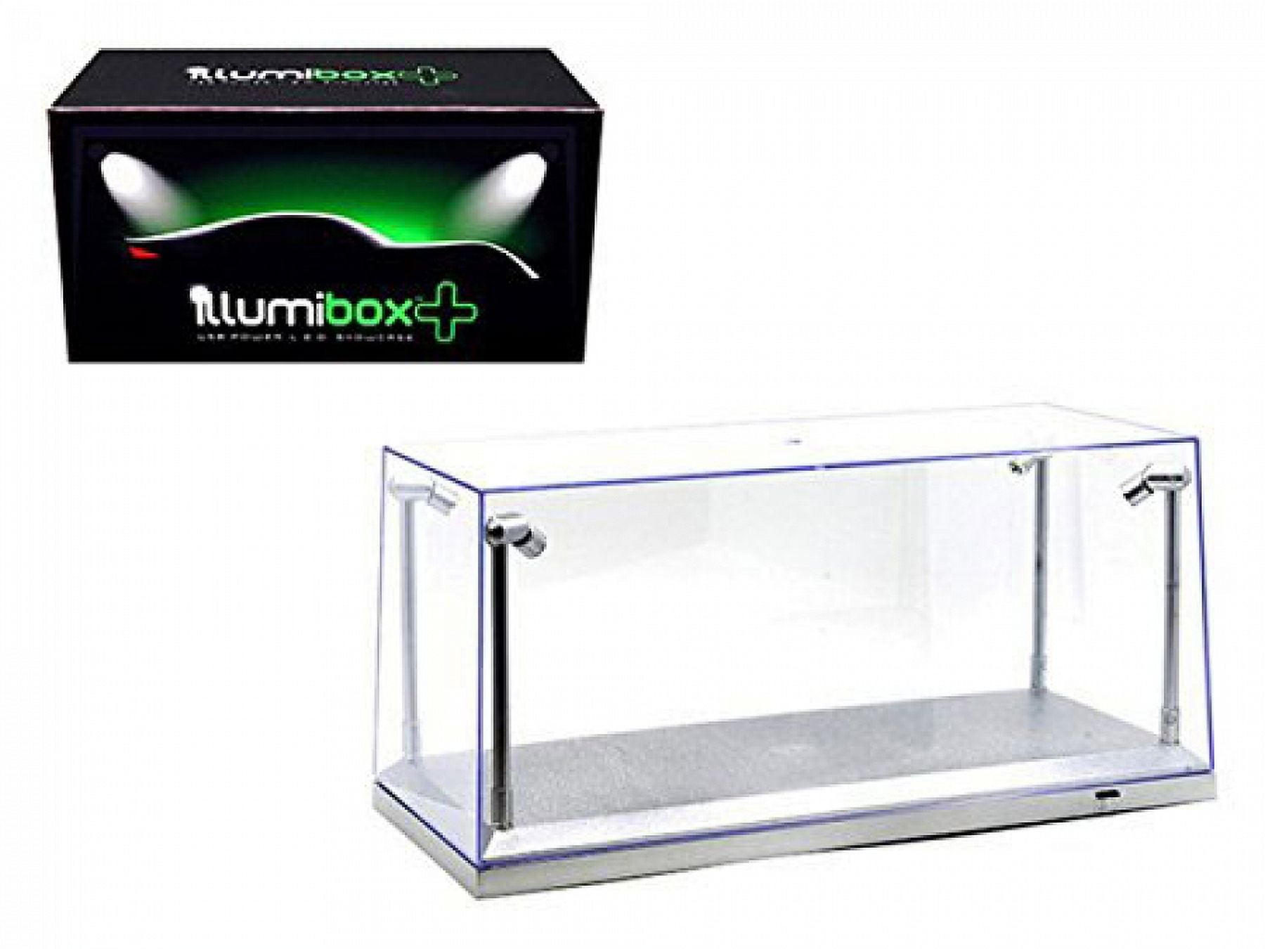 14005 1-18 & 1-24 Collectible Display Show Case with LED Lights for Models with White Base