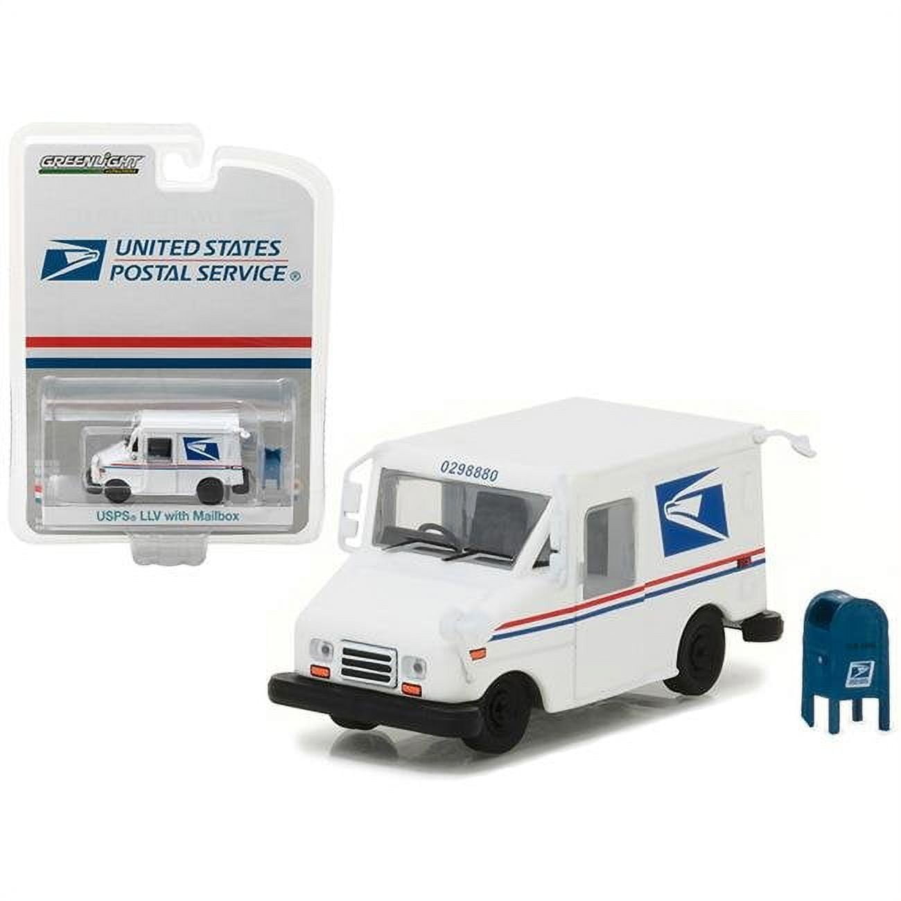 29888 1 isto 64 United States Postal Service Mail Delivery Vehicle with Mailbox Accessory Diecast Model Car