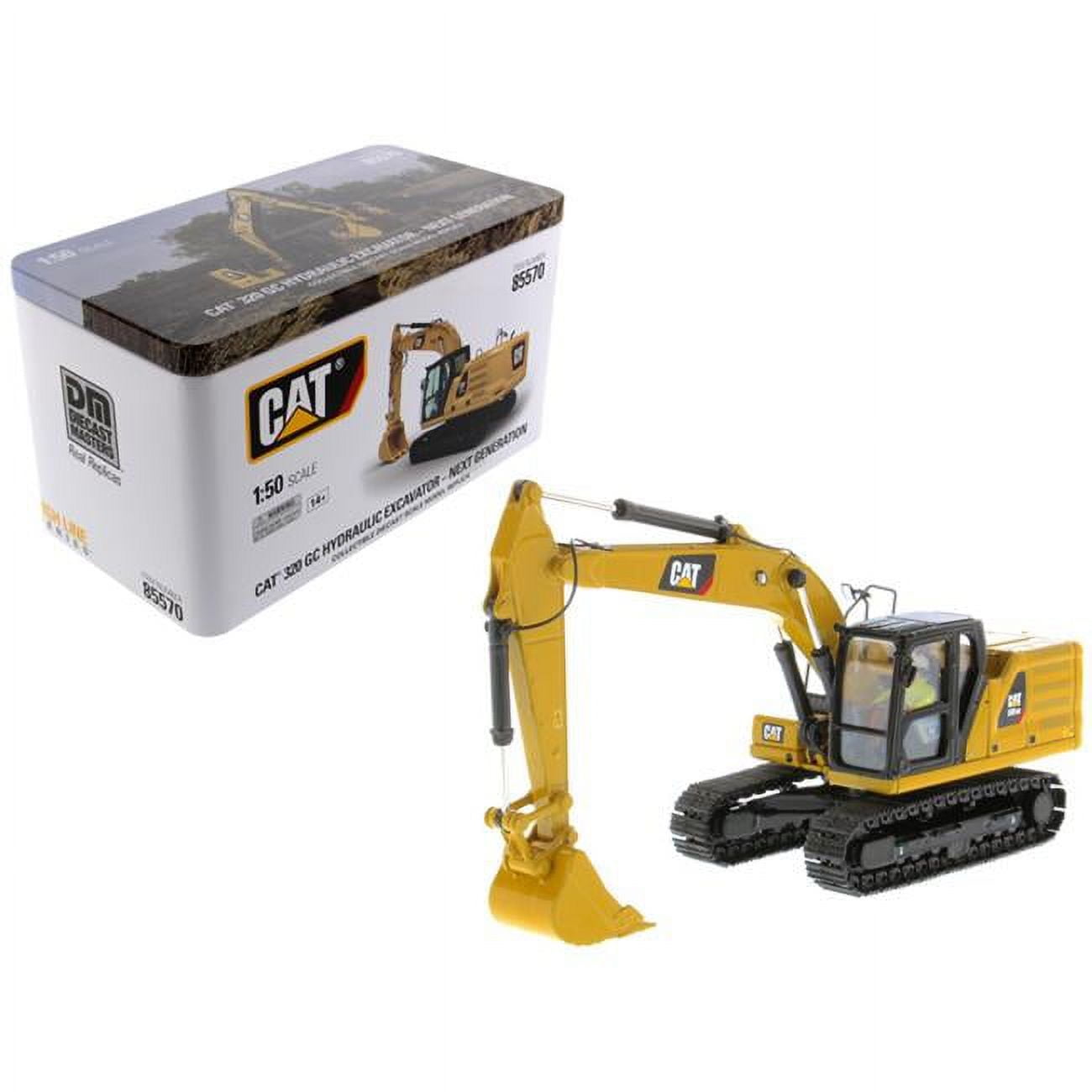 CAT Caterpillar 320 GC Hydraulic Excavator with Operator Next Generation Design High Line Series 1-50 Diecast Model