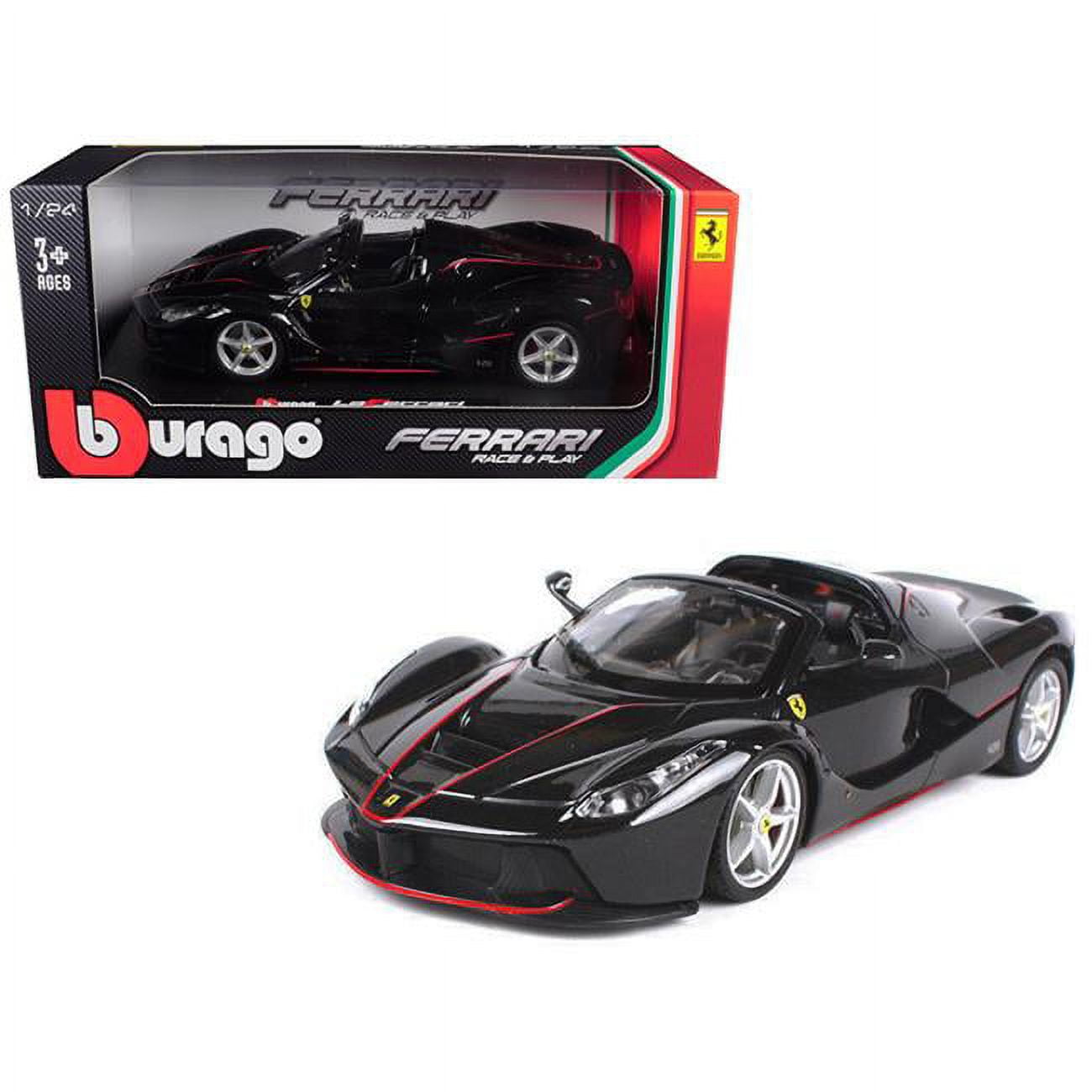 B  Ferrari LaFerrari F70 Aperta 1 by 24 Diecast Model Car, Black
