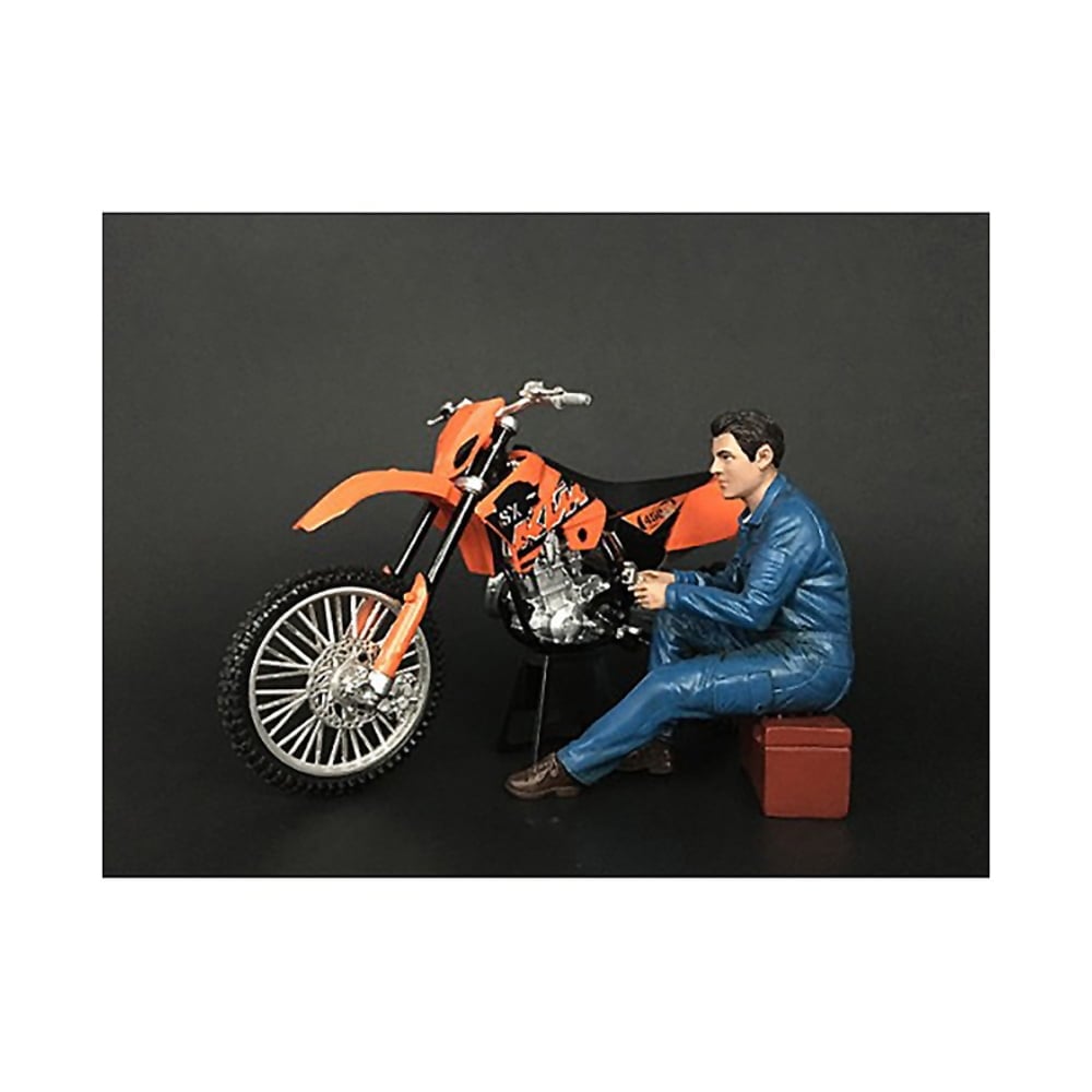 Picture of American Diorama 38371 Mechanic Michael Figurine For 1 by 12 Scale Motorcycle Models