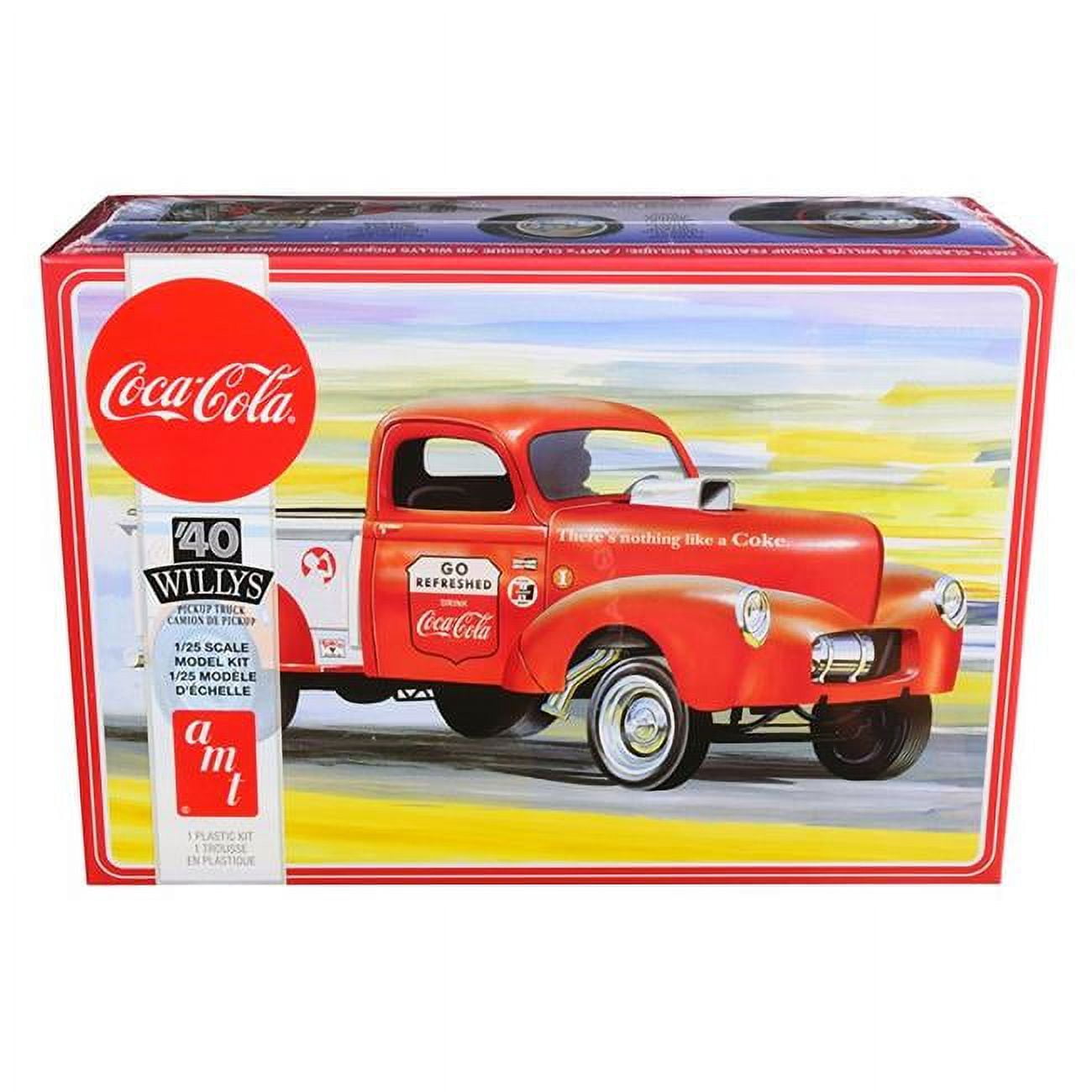 Picture of AMT AMT1145M Skill 3 Model Kit 1940 Willys Gasser Pickup Truck Coca-Cola 1 by 25 Scale Model