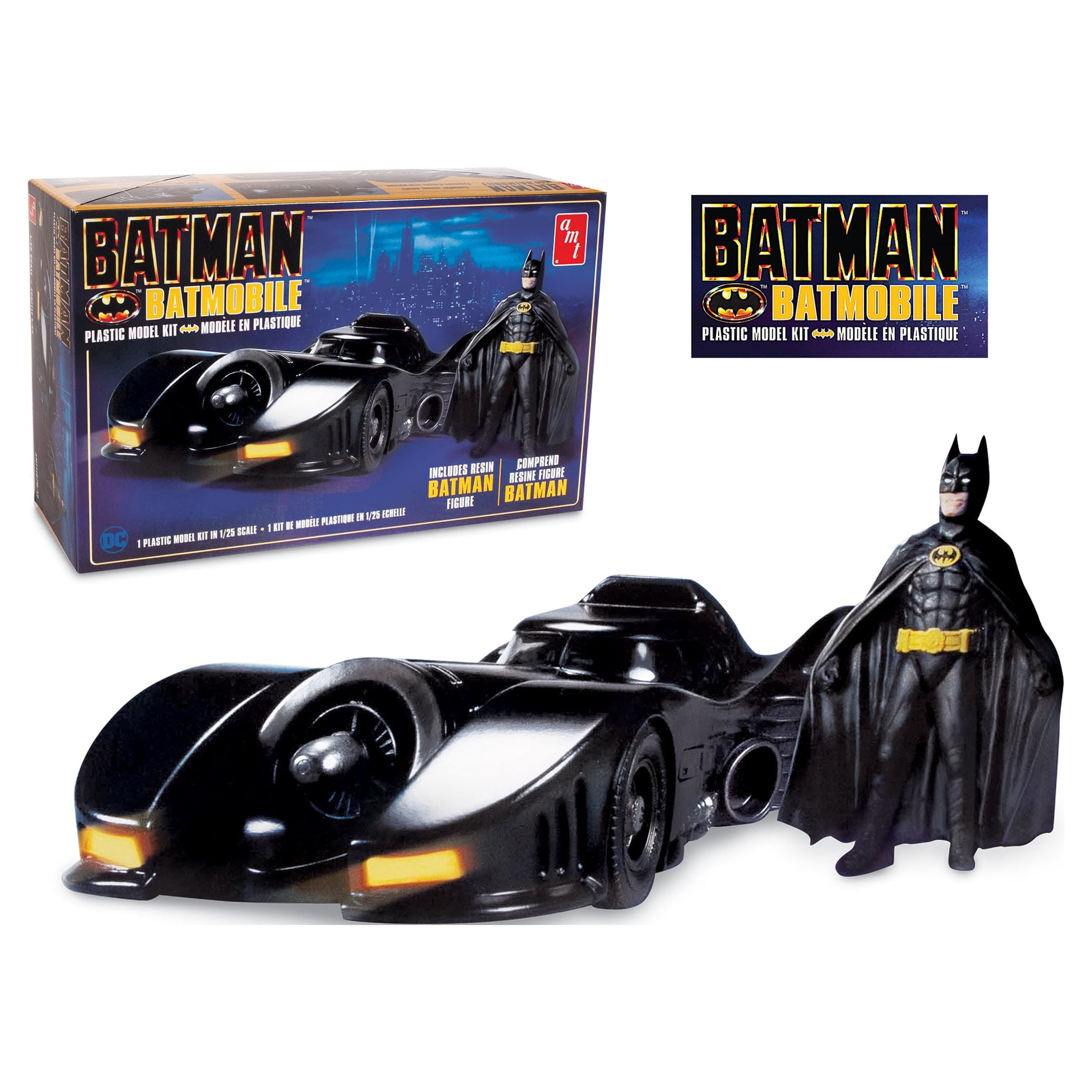 Picture of AMT AMT1107M Skill 2 Model Kit Batmobile with Resin Batman Figurine Batman 1989 1 by 25 Scale Model