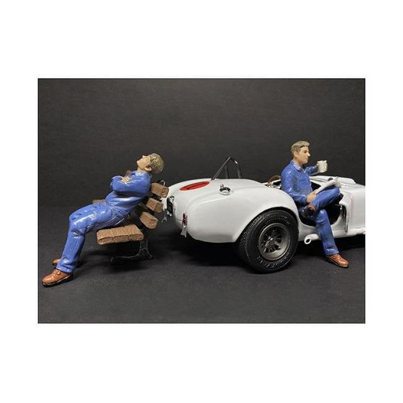Picture of American Diorama 38232-38233 Sitting Mechanics 2 Piece Figurine Set for 1 by 18 Scale Models