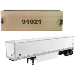 53 ft. Dry Cargo Van Trailer White Transport Series 1 by 50 Diecast Model