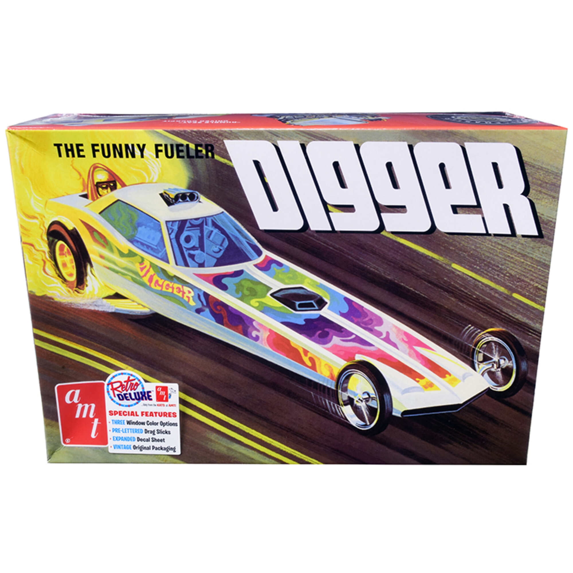 Picture of AMT AMT1154 Skill 2 Model Kit Digger Dragster The Funny Fueler 1 by 25 Scale Model