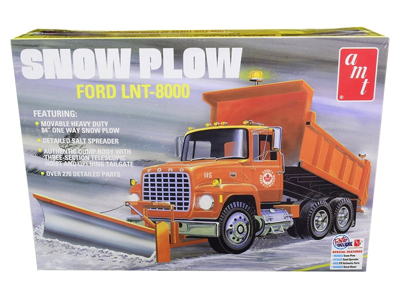 Picture of AMT AMT1178 Skill 3 Model Kit Ford LNT-8000 Snow Plow Truck 1 by 25 Scale Model