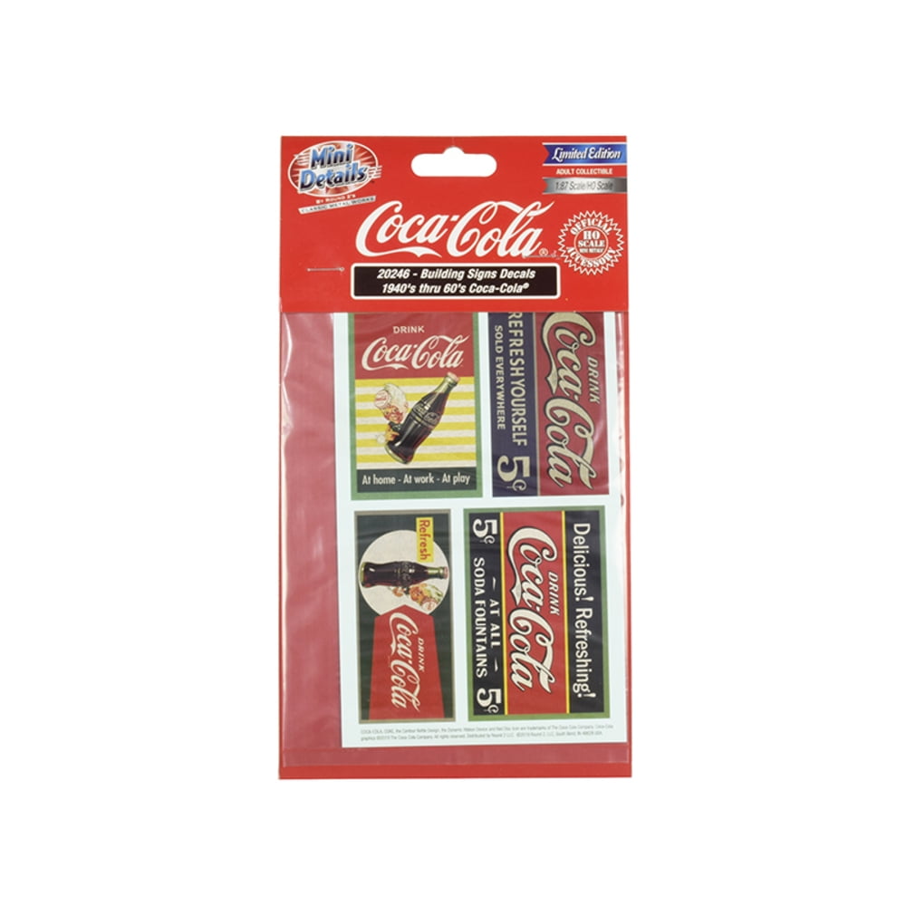 Picture of Classic Metal Works 20246 1940s Thru 1960s Coca-Cola Building Signs Decals for 1 by 87 HO Scale Models