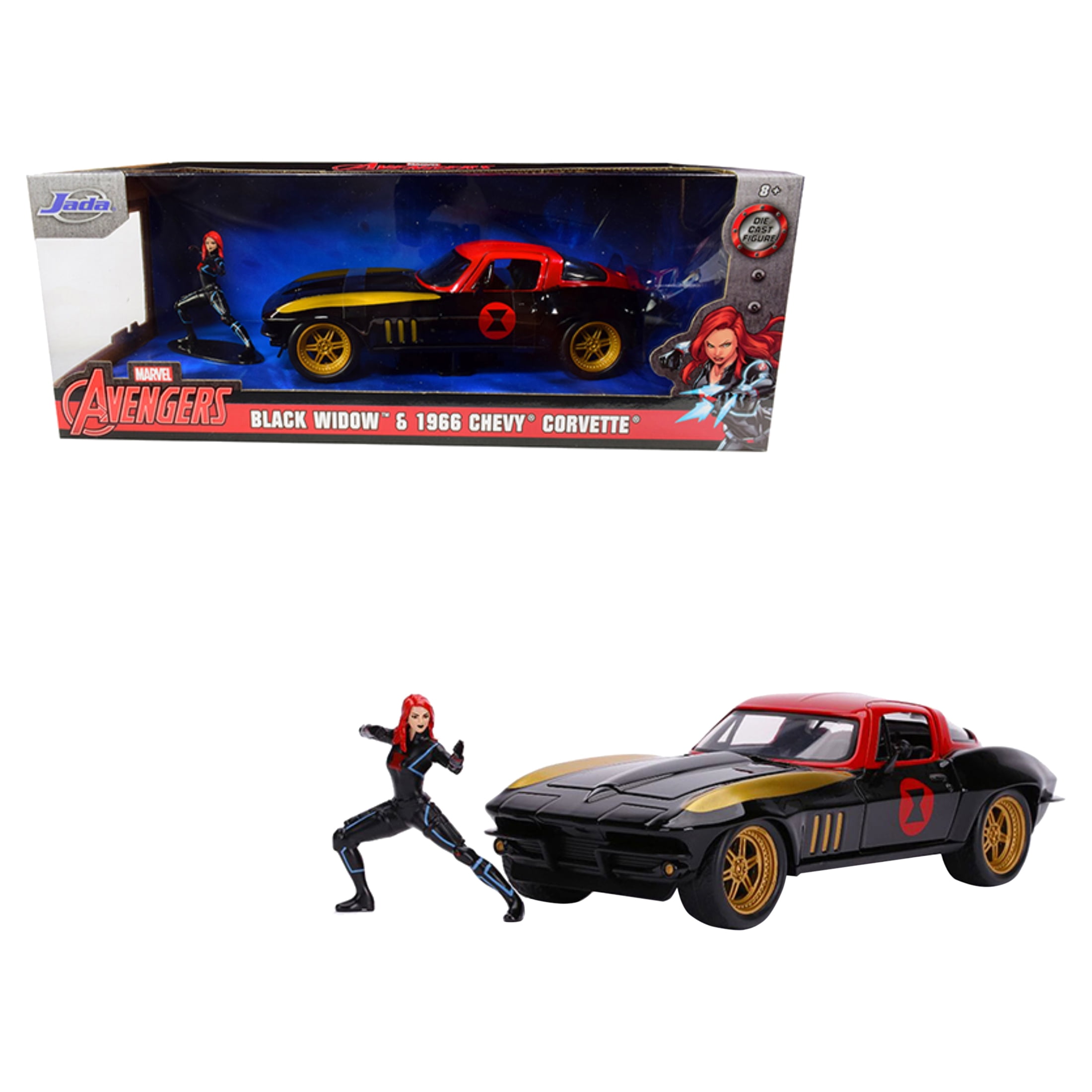 Chevy Corvette Stingray mit Figur Joker DC Comics Movie 1:24 Jada