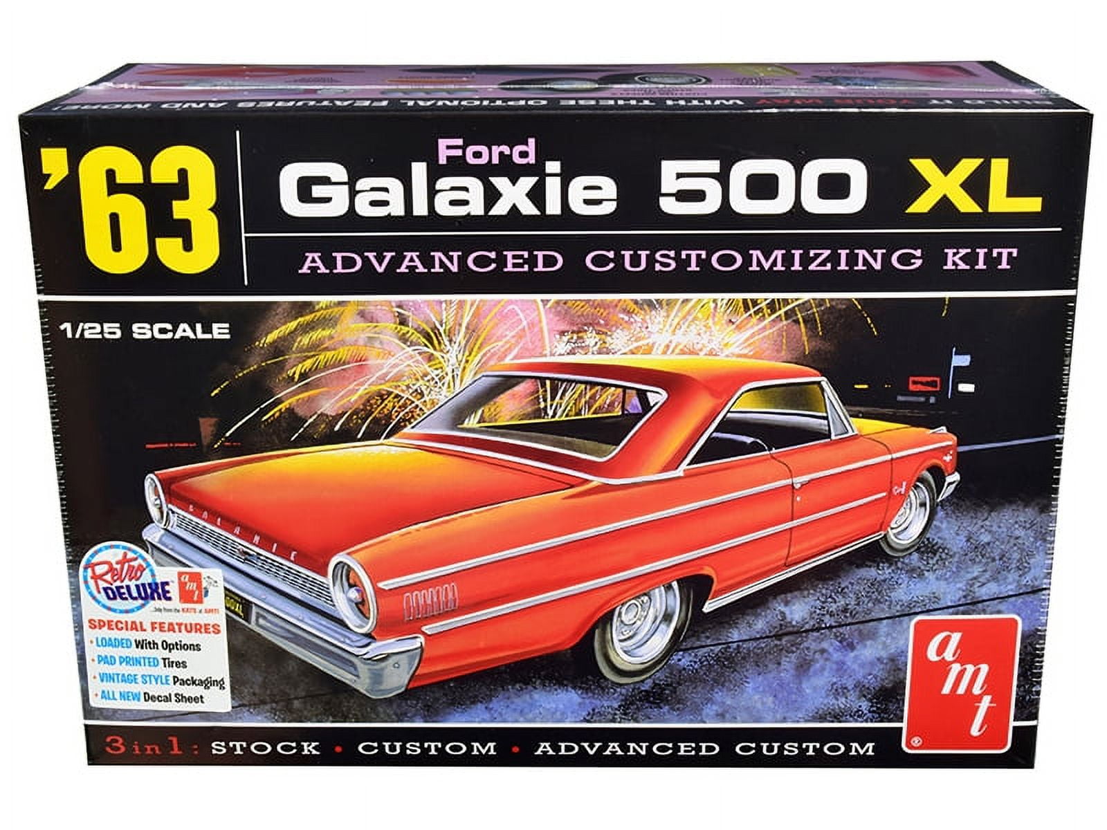 Picture of AMT AMT1186 Skill 2 Model 1963 Ford Galaxie 500 XL 3-in-1 Kit for 1 by 25 Scale Model Car
