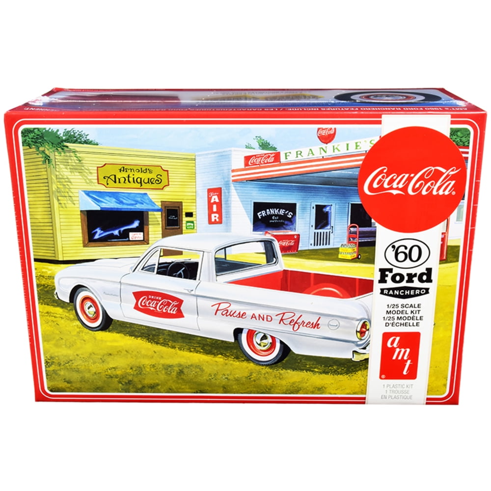 Picture of AMT AMT1189M Skill 3 Model 1960 Ford Ranchero with Vintage Ice Chest & Two Bottle Crates Coca-Cola Kit for 1 by 25 Scale Model Car