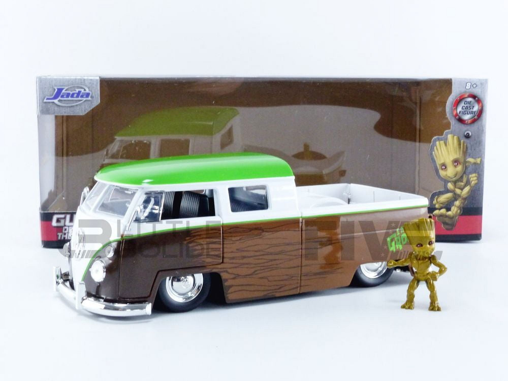 1963 Volkswagen Bus Pickup Truck with Groot Diecast Figurine Guardians of the Galaxy Marvel Series 1 by 24 Diecast Model Car -  Endless Games, EN3471461