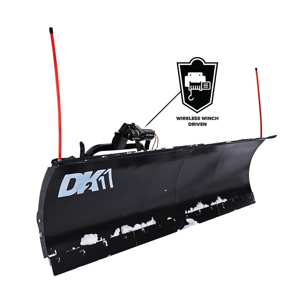 AVAL8422 UNIVERSAL 84-Inch x 22-Inch Hitch-Mounted Winch Driven Snowplow
