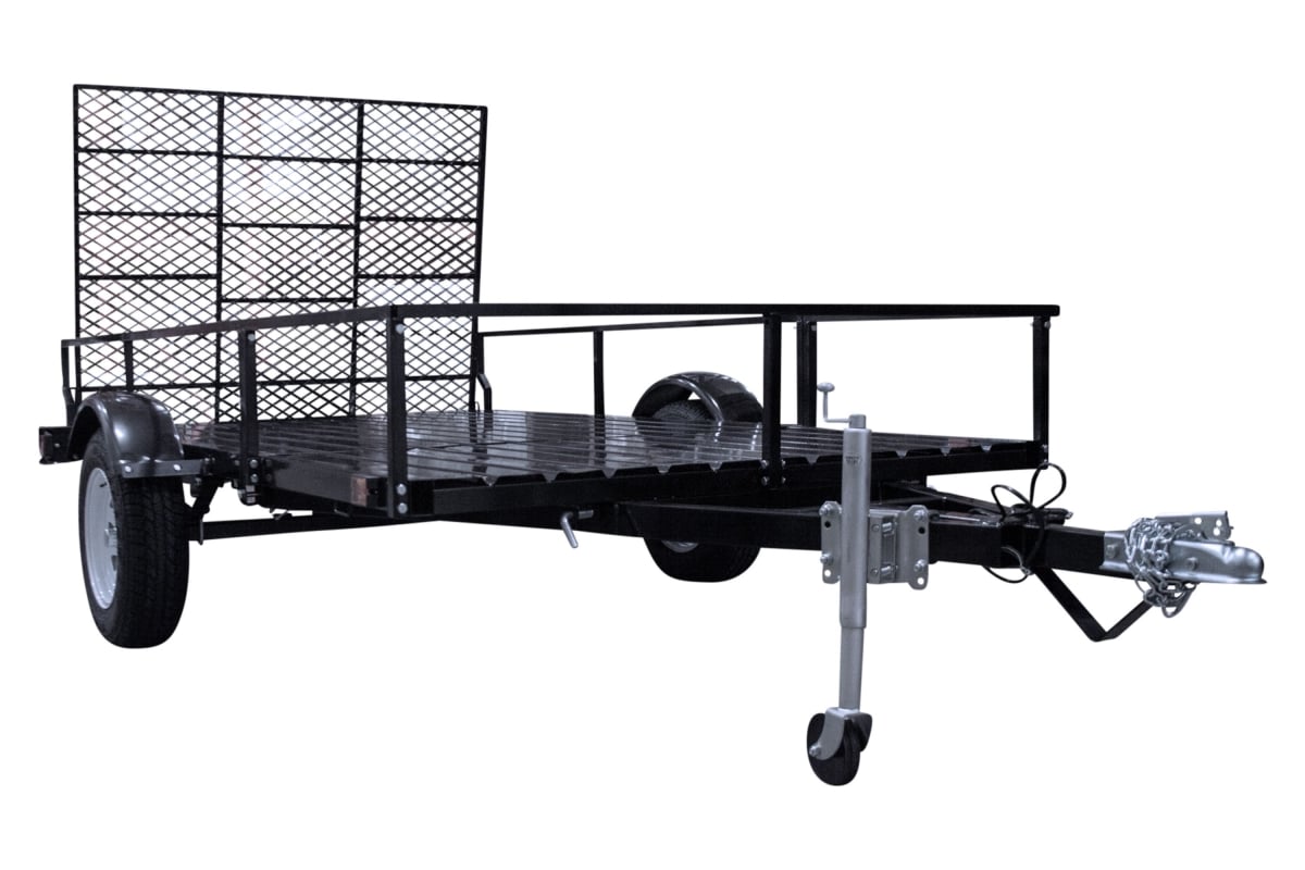 Utility Trailer - Black - 6 ft. x 10 ft. - Includes Trailer Jack - 1950 lb Capacity