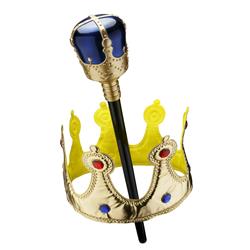 Picture of Dress Up America 948-B Royal Gold Crown & Scepter with Blue Orb
