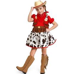 Picture of Dress Up America 882-T4 Cowgirl Halloween Costume, Size T4