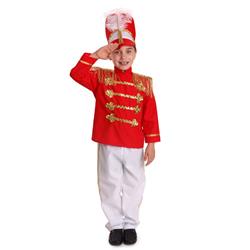 Fancy Drum Major Costume - Red with White - Small (4-6)
