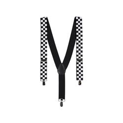 Picture of Dress Up America 972 Checkered Suspenders&#44; Black & White
