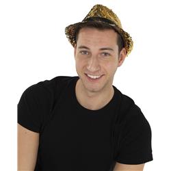 Reversible Sequins Hat, Gold