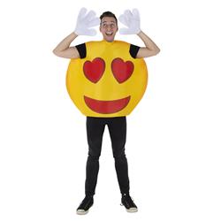 Hearts Smiley Adult Costume - One Size