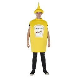 Picture of Dress Up America 1016-Adult Yellow Mustard Costume with Tunic & Hat - Adults One Size