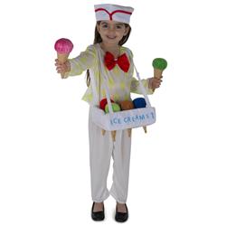 Picture of Dress Up America 1038-S Ice Cream Vendor Costume with Shirt&#44; Pants&#44; Ice Cream Tray&#44; Six Cones & Hat for Ages 4 to 6 - Small