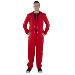 Adult Neon Red 3 Piece Suit - Medium